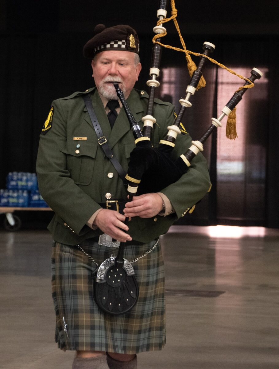 Kevin Park, Scottish bagpiper, in formal dress
